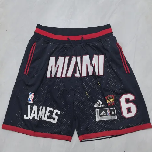 Miami Heat Throwback Pocket Black Basketball Shorts