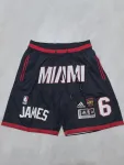 Miami Heat Throwback Pocket Black Basketball Shorts