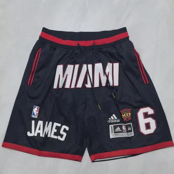 Pantaloncini da basket Miami Heat "Throwback" neri da tasca