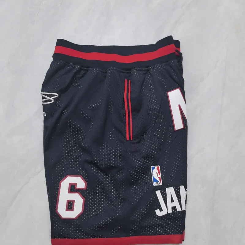 Miami Heat Throwback Pocket Black Basketball Shorts