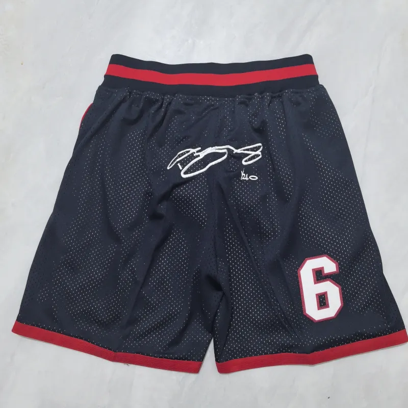 Miami Heat Throwback Pocket Black Basketball Shorts