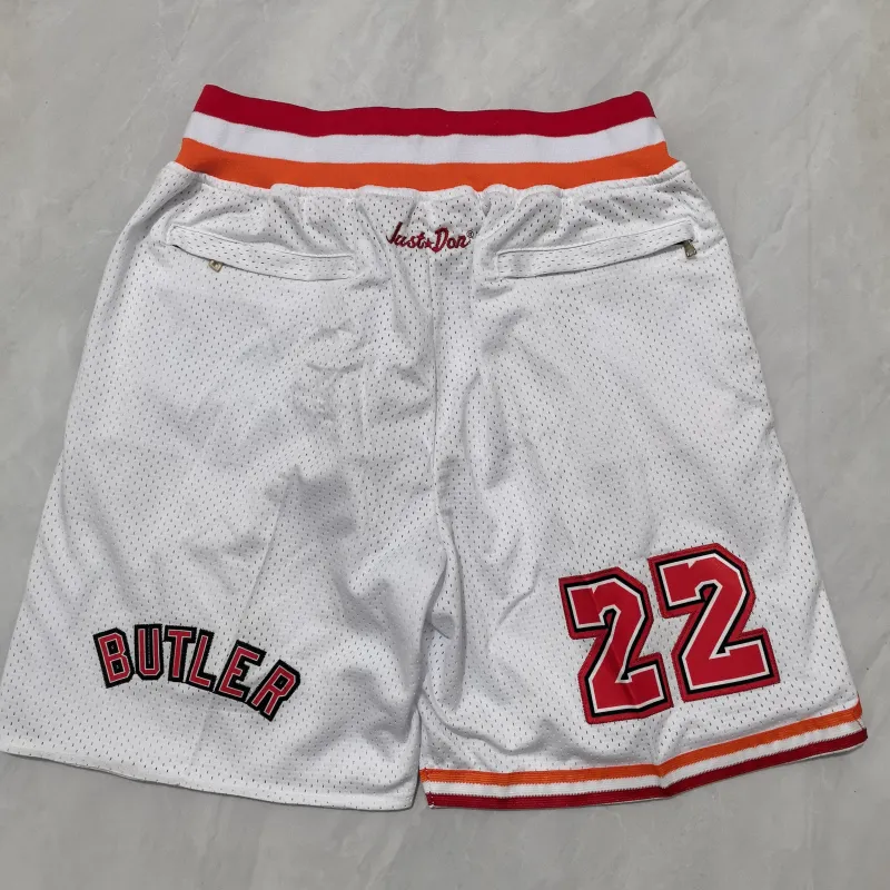 Miami Heat Throwback Pocket White Basketball Shorts