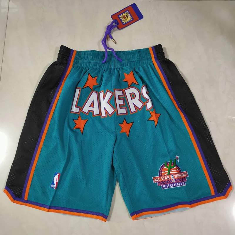 Short de basket-ball vert « All-Star » des Lakers de Los Angeles avec poche