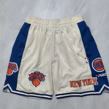 New York Knicks Pocket Cream Basketball Shorts