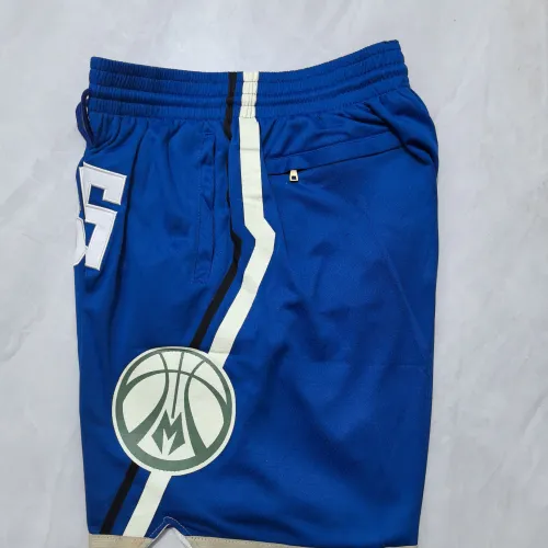 Milwaukee Bucks 2025 City Edition Pocket Blue Basketball Shorts