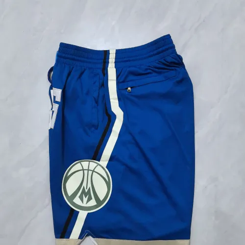Milwaukee Bucks 2025 City Edition Pocket Blue Basketball Shorts