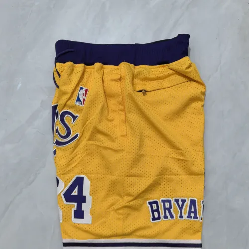 Los Angeles Lakers retro basketbalshort in geel, in zakformaat