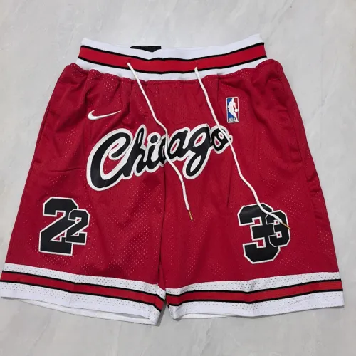 Short de basket-ball rouge « Throwback » des Chicago Bulls, format poche