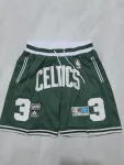 Boston Celtics Throwback Pocket Green Basketball Shorts Boston Celtics Throwback Pocket Green Basketball Shorts