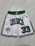Boston Celtics Throwback Pocket White Basketball Shorts Boston Celtics Throwback Pocket White Basketball Shorts