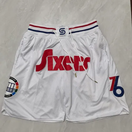 Philadelphia 76ers 2025 City Edition Basketball-Shorts in Weiß mit Taschen
