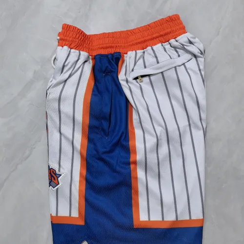 New York Knicks 2025 City Edition Pocket White Stripe Basketball Shorts