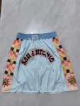 Calções de basquetebol azuis-claros «City Edition» dos San Antonio Spurs 2025, modelo de bolso San Antonio Spurs 2025 City Edition Pocket Light Blue Basketball Shorts