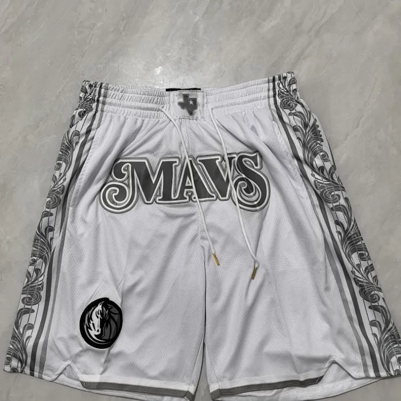 Dallas Mavericks 2025 City Edition Pocket White Basketball Shorts