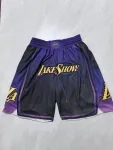 Calções de basquetebol «City Edition» dos Los Angeles Lakers, cor roxa, de bolso Los Angeles Lakers City Edition Pocket Purple Basketball Shorts