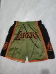 Pantaloncini da basket Pocket Green dei Los Angeles Lakers Los Angeles Lakers Pocket Green Basketball Shorts