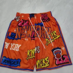 New York Knicks Pocket Graffiti Basketball Shorts - product photo New York Knicks Pocket Graffiti Basketball Shorts