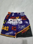 Short de basket-ball violet « Phoenix Suns Pocket » Phoenix Suns Pocket Purple Basketball Shorts