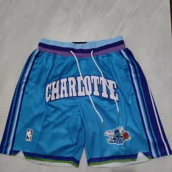 Charlotte Hornets Pocket Blue Basketball Shorts - product photo Charlotte Hornets Pocket Blue Basketball Shorts
