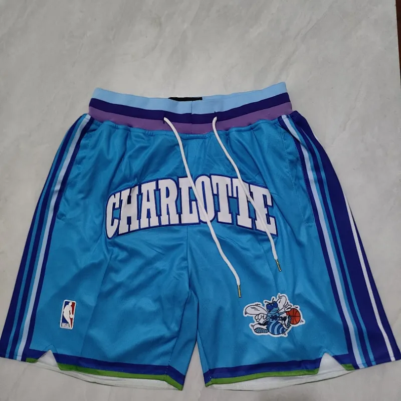 Charlotte Hornets Pocket Blue Basketball Shorts
