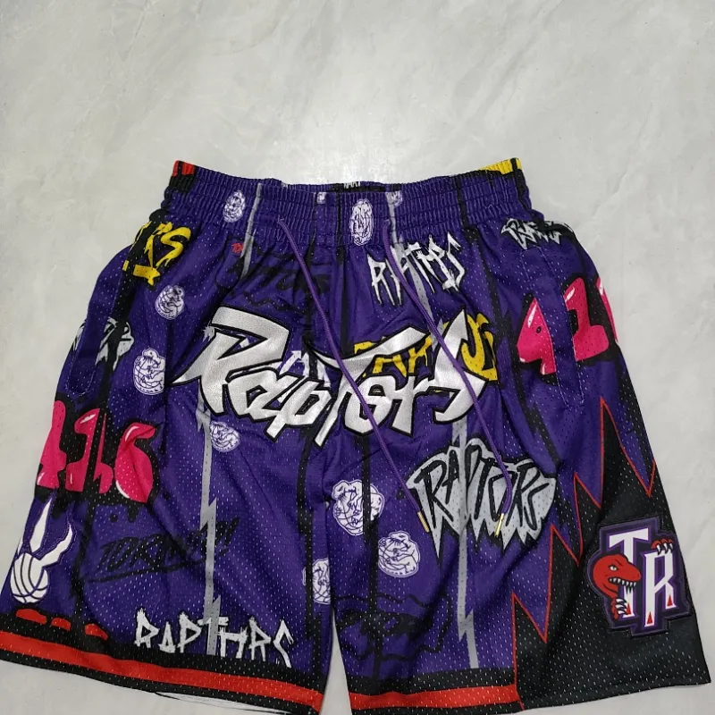 Toronto Raptors Pocket Purple Basketball Shorts