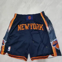 New York Knicks Pocket Navy Basketball Shorts - product photo New York Knicks Pocket Navy Basketball Shorts