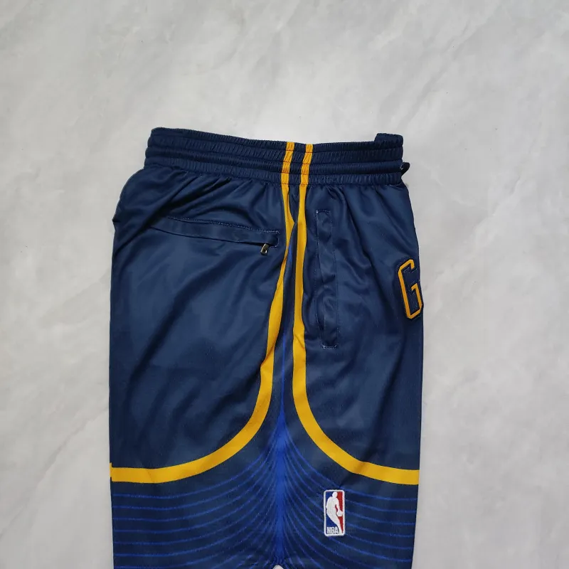 Golden State Warriors Pocket Navy Basketball Shorts