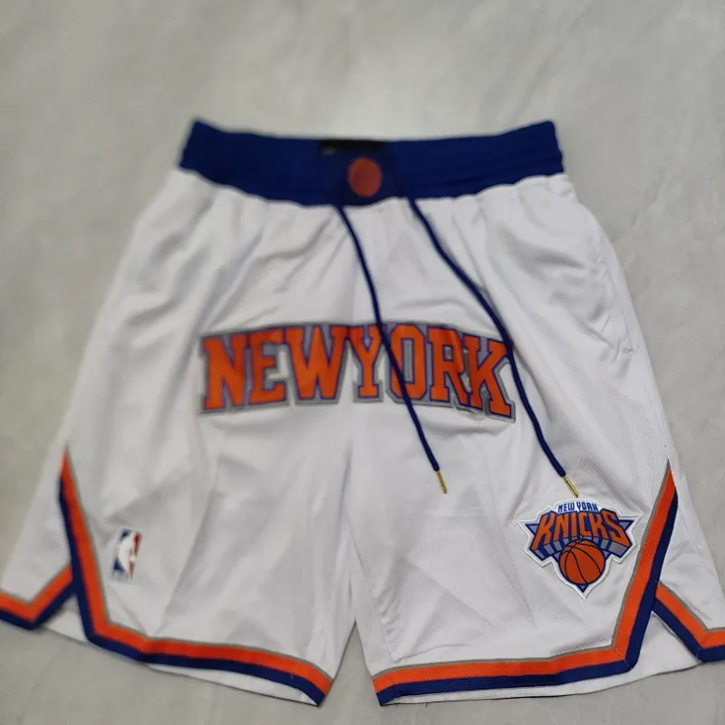 New York Knicks Pocket White Basketball Shorts