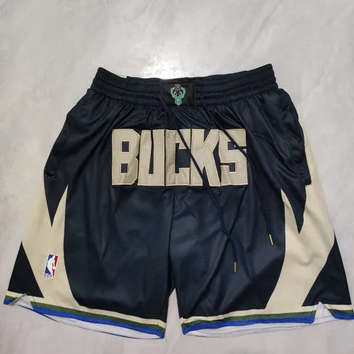 Calções de basquetebol pretos «Pocket» dos Milwaukee Bucks