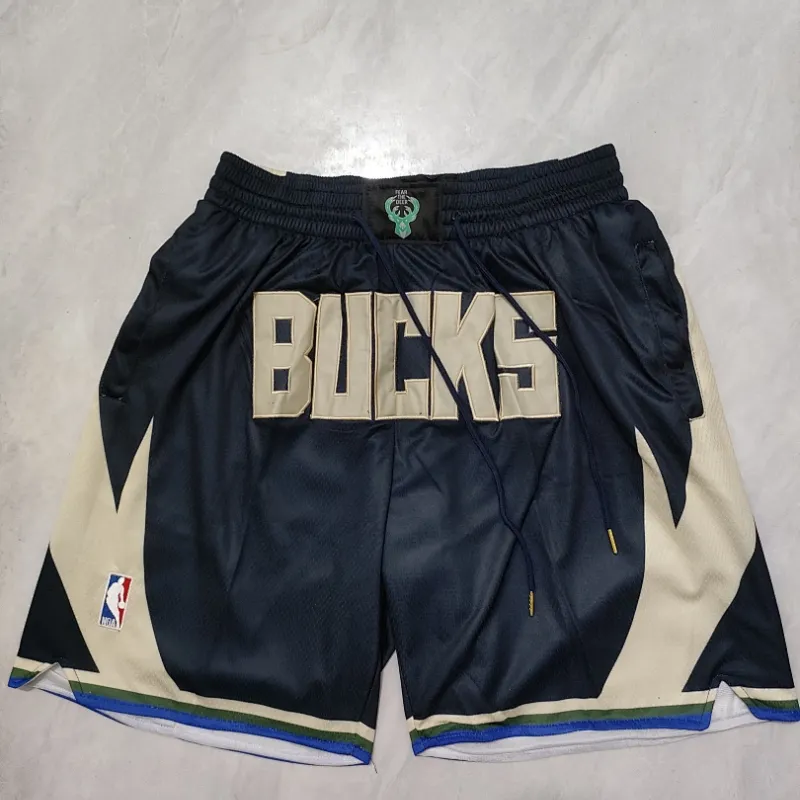 Milwaukee Bucks Pocket Black Basketball Shorts