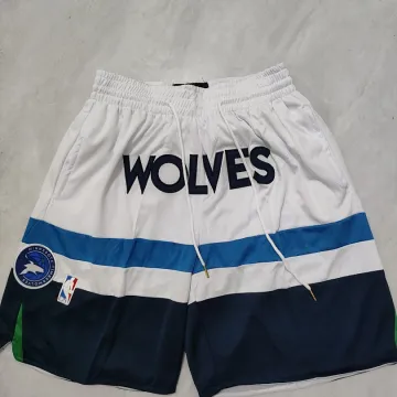 Minnesota Timberwolves Pocket White Basketball Shorts