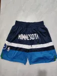 Pantaloncini da basket blu "Pocket" dei Minnesota Timberwolves Pantaloncini da basket blu "Pocket" dei Minnesota Timberwolves