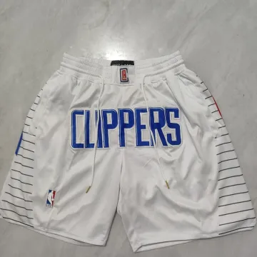 LA Clippers Pocket White Basketball Shorts