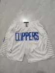 LA Clippers Basketball-Shorts in Weiß mit Taschen LA Clippers Pocket White Basketball Shorts