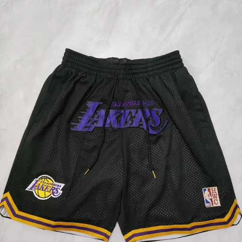 Pantaloncini da basket neri "Throwback" dei Los Angeles Lakers, modello da tasca