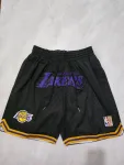 Los Angeles Lakers Throwback Pocket Black Basketball Shorts Los Angeles Lakers Throwback Pocket Black Basketball Shorts
