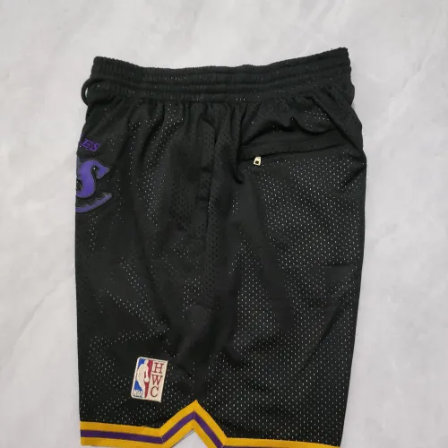 Pantaloncini da basket neri "Throwback" dei Los Angeles Lakers, modello da tasca