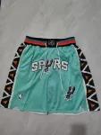 Calções de basquetebol «City Edition» dos San Antonio Spurs, em verde, de bolso San Antonio Spurs City Edition Pocket Green Basketball Shorts