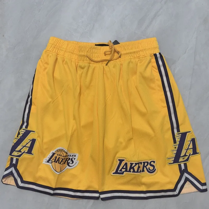 Pantaloncini da basket gialli dei Los Angeles Lakers