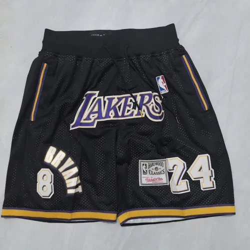 Pantaloncini da basket neri "Throwback" dei Los Angeles Lakers, modello da tasca