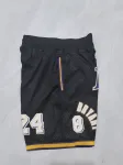Los Angeles Lakers Throwback Pocket Black Basketball Shorts