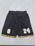 Los Angeles Lakers Throwback Pocket Black Basketball Shorts