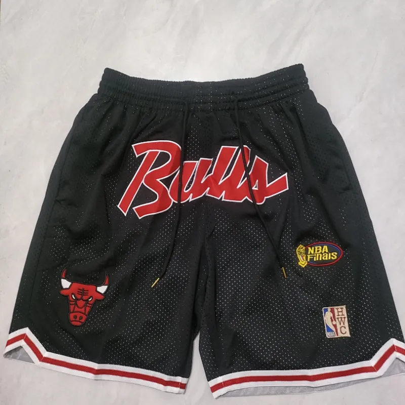 Chicago Bulls Throwback Pocket Black Basketball Shorts