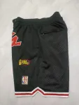 Chicago Bulls Throwback Pocket Black Basketball Shorts