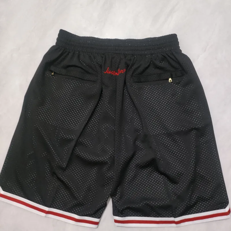 Chicago Bulls Throwback Pocket Black Basketball Shorts