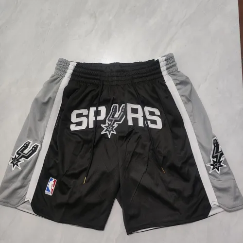 San Antonio Spurs zwarte basketbalshort met zakken