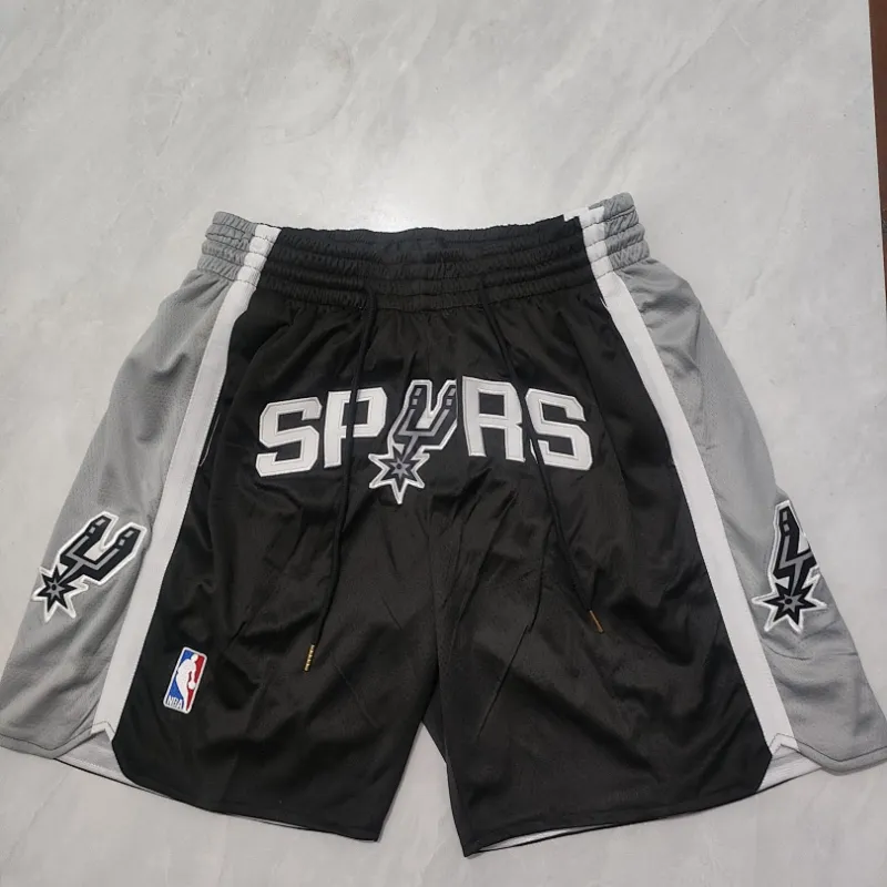 Short de basket noir « Pocket » des San Antonio Spurs
