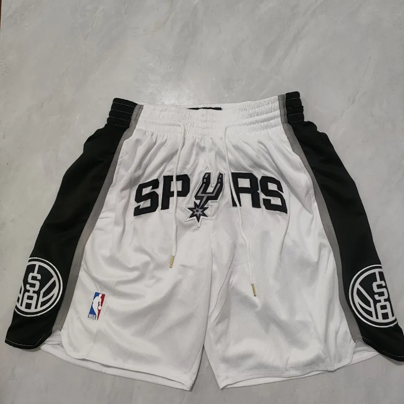 San Antonio Spurs Pocket White Basketball Shorts