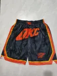 Calções de basquetebol Oklahoma City Thunder 2024 City Edition, cor azul-marinho, modelo de bolso Oklahoma City Thunder 2024 City Edition Pocket Navy Basketball Shorts