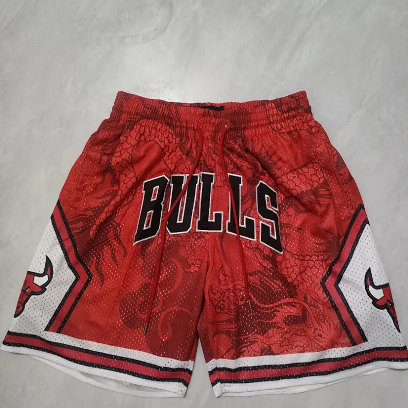 Chicago Bulls Pocket Red Basketball Shorts
